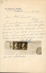 1859 ½ Gr. Plate II pair and single, together with a 2 Gr., on part entire dated 14 April from Palermo to Realbuto. The left side of the entire is missing and has been used to reinforce the reverse. Fine appearance and a