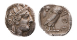 Attica, Athens, AR tetradrachm, 17.20 g. (26 mm), c. 440 BC.