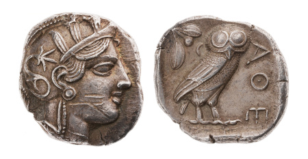 Attica, Athens, AR tetradrachm, 17.20 g. (26 mm), c. 440 BC.