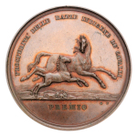 Italy, Sardinia, 2 medals, Carlo Felice, 1821-1831, silver and bronze.