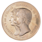 Italy, 2 medals, Umberto I, 1878-1900, silver 153.55 g.
