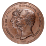 Italy, 2 medals, Umberto I, 1878-1900, silver 153.55 g.