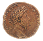 Roman Empire,  Marcus Aurelius, 161-180, sestertius. XF
