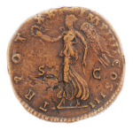 Roman Empire,  Marcus Aurelius, 161-180, sestertius. XF