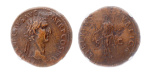Roman Empire,  Nerva, 96-98, sestertius, 28.41 g. NGC XF