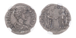 Roman Empire,  Geta, 209-211, Denarius (20 mm).NGC XF