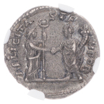 Roman Empire,  Geta, 209-211, Denarius (20 mm).NGC XF