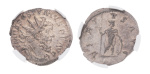 Roman Empire,  Postumus, 260-269, double Denarius. NGC AU