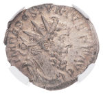 Roman Empire,  Postumus, 260-269, double Denarius. NGC AU