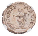 Roman Empire,  Geta, 209-211, Denarius (20 mm).NGC