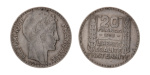 Silver coins, mostly France incl. 1867 20c and 1f.