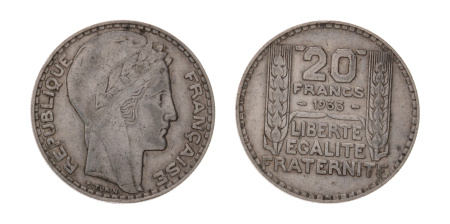 Silver coins, mostly France incl. 1867 20c and 1f.