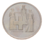 Switzerland silver coins, 1906-1974. 2.210 g. of silver