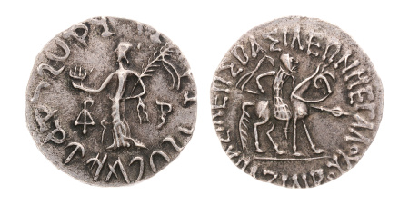Indo-Scythians, Azilises, c. 85-45 BC, two AR tetradrachms