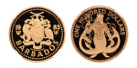 Barbados, 1983, AU 100 dollars, .0998 oz, only 484 ex minted.