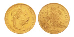 Austria, 1892, AV 8 Florins / 20 Francs, 6.46 g. restrike.