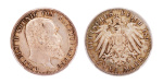 Württemberg 1896, Wilhelm II 1891-1918, AR 2 Mark