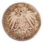 Württemberg 1896, Wilhelm II 1891-1918, AR 2 Mark