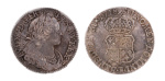 France, 1718 B, Louis XV, 1715-1774, Ar Ecu de Navarre,