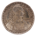 French Indochina, 20c, 1939 Essai, Lec 242. Nickel (24 mm).  NGC MS64. The highest graded example.