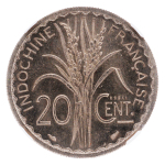 French Indochina, 20c, 1939 Essai, Lec 242. Nickel (24 mm).  NGC MS64. The highest graded example.
