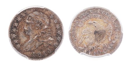 United States, 1814, 10 cents Liberty Cap, “small date”.
