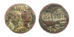 Roman Empire, Augustus, with Agrippa, 27 BC-14 AD, Ae, As 12.15 g.