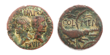 Roman Empire, Augustus, with Agrippa, 27 BC-14 AD, Ae, As 12.15 g.