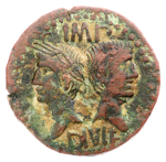 Roman Empire, Augustus, with Agrippa, 27 BC-14 AD, Ae, As 12.15 g.