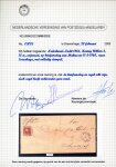 Makassar. 1864, 10 cent red on letter from Makassar. Money order. Top rarity.