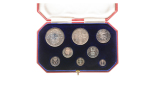 Great Britain, 1911 George III British silver Coronation proof set.