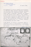 SERRADIFALCO: 1862 (29.3) Folded cover to Palermo, franked Sardinia 5c green, pair with large even margins, tied by fancy SERRADIFALCO cancel and oval manuscript "Uffizio de Serradifalco/29.Marzo.1862" alongside, very fi
