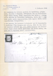 SPADAFORA: 1861 (8.6) Folded entire via Palermo to Trapani, franked Sardinia 20c blue, very large margined single, tied clear straight line SPADAFORA in black, with similar alongside, extremely fine and an important canc
