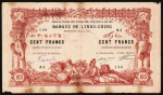 Djibouti, 1909, Banque de l’Indochine, 100 Francs.
