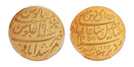 Bengal Presidency. AV 1/2 mohur (22 mm). "Murshidabad" AH1202 year 19.