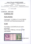 1934, Zwischensteg Tellbrust 10 Rp. dunkelviolett