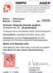 1867, 10 Rp. rot, entwertet mit schwarzer Postkreiszahl III von Langnau