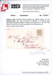 1880, 25 Rp. grün auf Brief nach Edinburgh