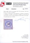 1882, 500 Rp. blau auf Faserpapier