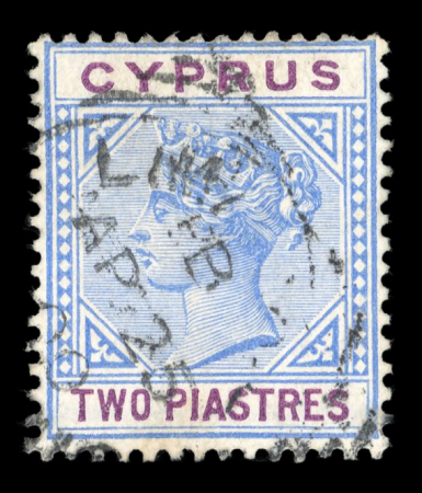 1896 QV 2pi blue & purple, Crown CA watermark, showing the rare horizontal sheet-margin watermark at foot error. A striking and desirable positional variety, accompanied by a David Brandon Certificate. A scarce Queen Vic