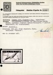 1935, Flugpost 2 Fr., auf geriffeltem Faserpapier ungezähnt