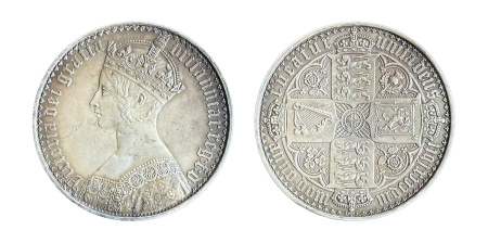 1847, Victoria, Proof “Gothic“ Crown, AR 23.3 g.