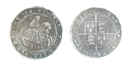 1551, Edward VI, Crown, AR 26 g. (42 mm), 