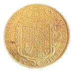 1691, William and Mary, 5 Guineas AV 41 g. 