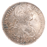 1792 Carlos IV, 1788-1808, 8 Reales, AR 26.94 g. (28mm).