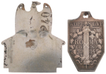 1934, FIFA World Cup, two silver medals. Rare and attractive.